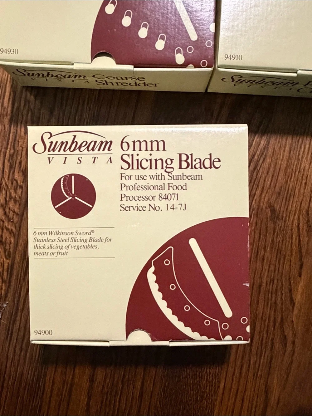 Vintage Sunbeam Vista Food Processor Blade Assortment New Open Box